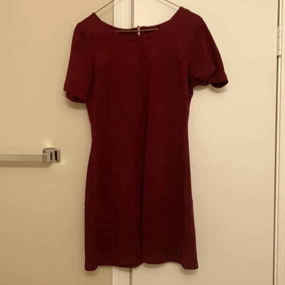 Burgundy Suede Paper Crane Dress - worn once - Picture 2 of 5